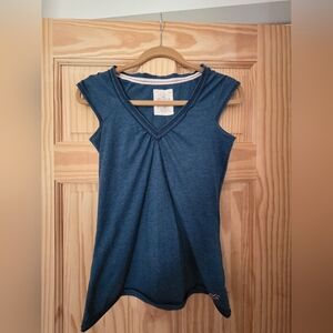 Hollister Blue V-Neck Short Sleeved